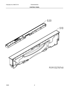 Part Location Diagram of A22642404 Frigidaire USER INTERFACE, ASSEMBLY