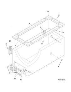 Part Location Diagram of 297216043 Frigidaire Temperature Control