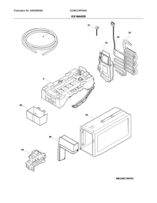 Ice Maker Diagram and Parts List for E23BC78IPSNA  Electrolux Refrigerator