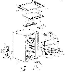 Cabinet Diagram and Parts List for 5648946050  Kenmore Refrigerator