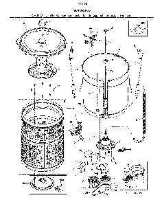 Motor/tub Diagram and Parts List for 41771733811  Kenmore Washer Dryer Combo