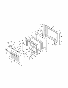 Door Diagram and Parts List for 79042523310  Kenmore Range