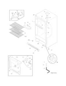 Cabinet Diagram and Parts List for FFFU14F2QWA  Frigidaire Freezer