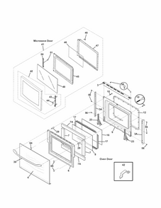 Doors Diagram and Parts List for 79047852409  Kenmore Microwave