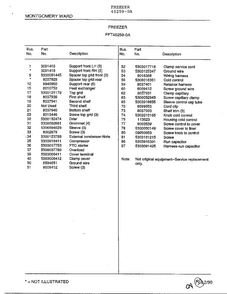 Freezer Page 6 Diagram and Parts List for 46259-0A  Frigidaire Freezer