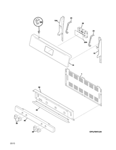 Backguard Diagram and Parts List for FFLF3047LSD  Frigidaire Range