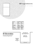 COVER Diagram and Parts List for FRT15A2DZ0  Frigidaire Refrigerator