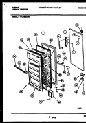 DOOR PARTS Diagram and Parts List for TFU14M5AW3  Tappan Freezer