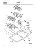 COOKTOP Diagram and Parts List for GLGC30S8AQA  Frigidaire Cooktop