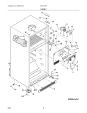 CABINET Diagram and Parts List for GLRT212IDBB  Frigidaire Refrigerator
