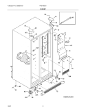 CABINET Diagram and Parts List for FRSHB5EHSB3  Frigidaire Refrigerator