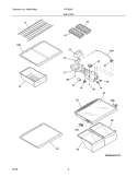 SHELVES Diagram and Parts List for FRT8S6EMBF  Frigidaire Refrigerator