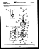 TRANSMISSION PARTS Diagram and Parts List for LCG751LW3  Frigidaire Washer Dryer Combo