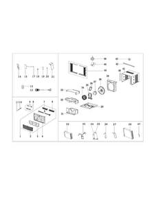Recommended Spare Parts Diagram and Parts List for FRA125CT114  Frigidaire Air Conditioner