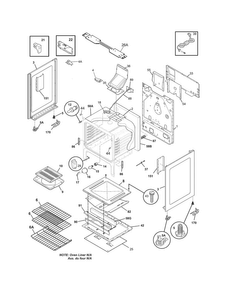 Body Diagram and Parts List for FGGF3041KFN  Frigidaire Range