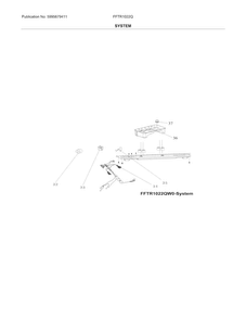 System Diagram and Parts List for FFTR1022QM0  Frigidaire Refrigerator
