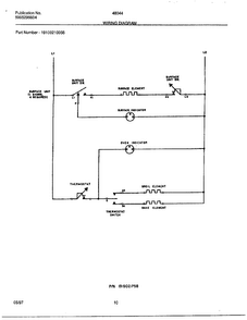 Wiring Diagram Diagram and Parts List for 48044  Frigidaire Range