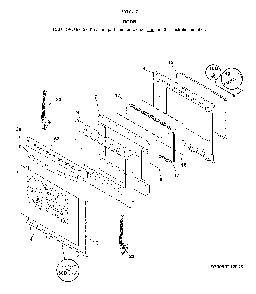 Door Diagram and Parts List for 79094179315  Kenmore Range