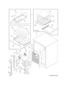 Part Location Diagram of 5304496862 Frigidaire SHELF FRAME