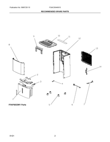 Part Location Diagram of 5304524243 Frigidaire HANDLE