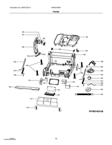 Frame Diagram and Parts List for 404621690A  Frigidaire Refrigerator