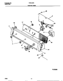 CONTROL PANEL Diagram and Parts List for FWS445RBT3  Frigidaire Washer