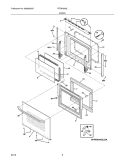 DOOR Diagram and Parts List for FFEW3025LWA  Frigidaire Wall Oven