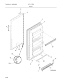 DOOR Diagram and Parts List for PLFU1778ES0  Frigidaire Freezer