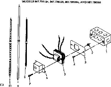Control box Diagram and Parts List for 867736125  Frigidaire Furnace