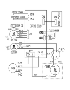 Wiring Diagram Diagram and Parts List for 25370062010  Kenmore Air Conditioner