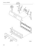 BACKGUARD Diagram and Parts List for FGF328GSK  Frigidaire Range