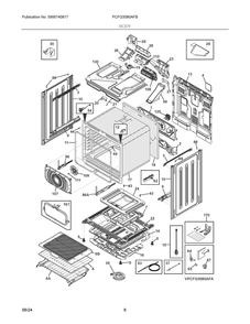 Body Diagram and Parts List for PCFG3080AFB  Frigidaire Range