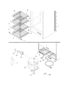 System Diagram and Parts List for FFU13M3HW3  Frigidaire Freezer