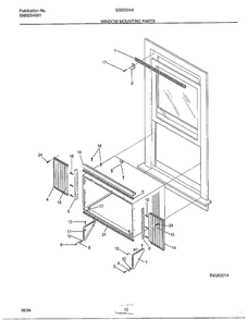 Window Mounting Parts Diagram and Parts List for 5292004A  Frigidaire Air Conditioner