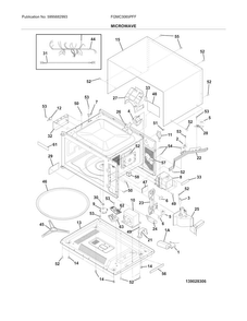 Microwave Diagram and Parts List for FGMC3065PFF  Frigidaire Microwave Oven Combo