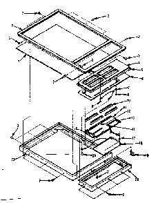 Control And Top Table Parts Diagram and Parts List for 5644498510  Kenmore Cooktop