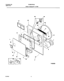 FRNT PNL, DOOR Diagram and Parts List for FDEB23RGS2  Frigidaire Dryer