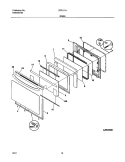 DOOR Diagram and Parts List for FEFL77ABD  Frigidaire Range