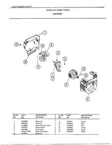 Room Air Conditioner Page 3 Diagram and Parts List for 5609A  Frigidaire Air Conditioner