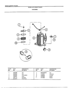 Room Air Conditioner Page 4 Diagram and Parts List for 5609A  Frigidaire Air Conditioner