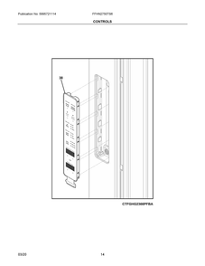 Controls Diagram and Parts List for FFHN2750TS6  Frigidaire Refrigerator
