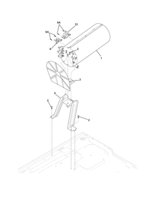 Burner Diagram and Parts List for EWMED70JIW2  Electrolux Dryer