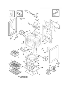 Body Diagram and Parts List for FGGF3041KFM  Frigidaire Range
