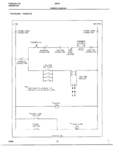 Wiring Diagram Diagram and Parts List for 283447D  Frigidaire Range