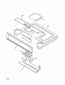 Control Panel Diagram and Parts List for 79049532312  Kenmore Wall Oven