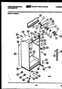 CABINET PARTS Diagram and Parts List for RT196MCV0  Frigidaire Refrigerator