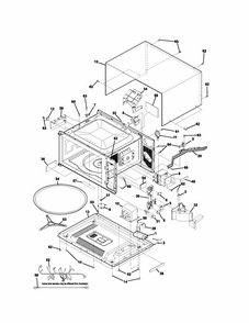 Microwave Diagram and Parts List for 79047843400  Kenmore Microwave