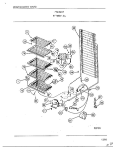 Freezer Page 4 Diagram and Parts List for 46351-0A  Frigidaire Freezer