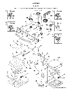 Burner Diagram and Parts List for 79078143414  Kenmore Range