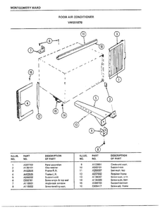 Room Air Conditioner Page 7 Diagram and Parts List for 5187B  Frigidaire Air Conditioner